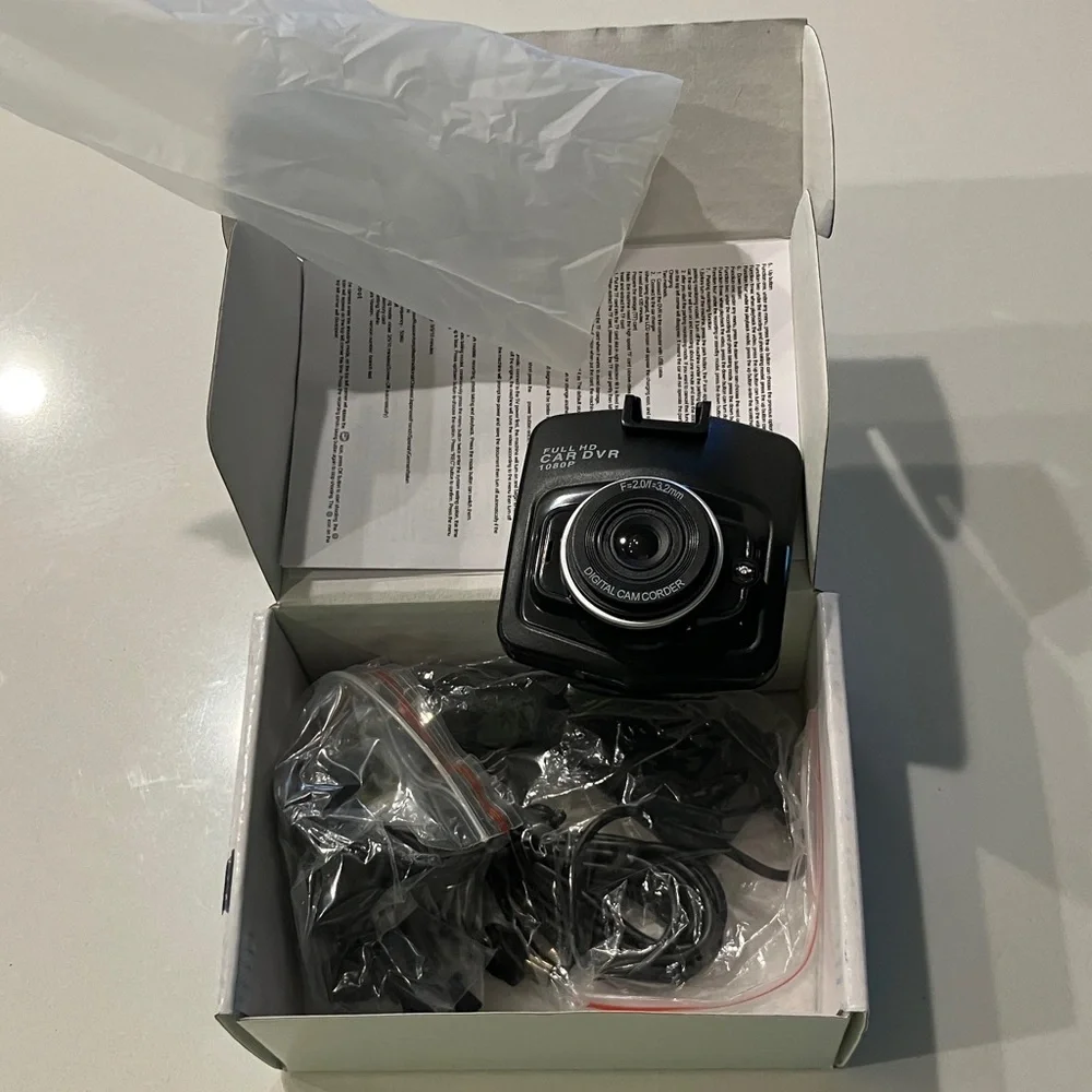 Ash Full HD 1080p Car Dash Cam - Black